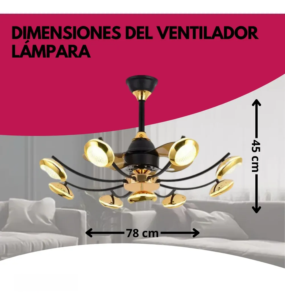 Ventilador Lampara Candil Majesty