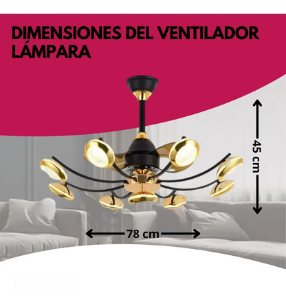 Ventilador Lampara Candil Majesty