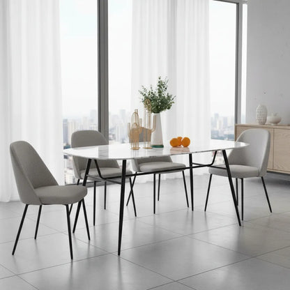 Mesa De Comedor Cristal Marmol