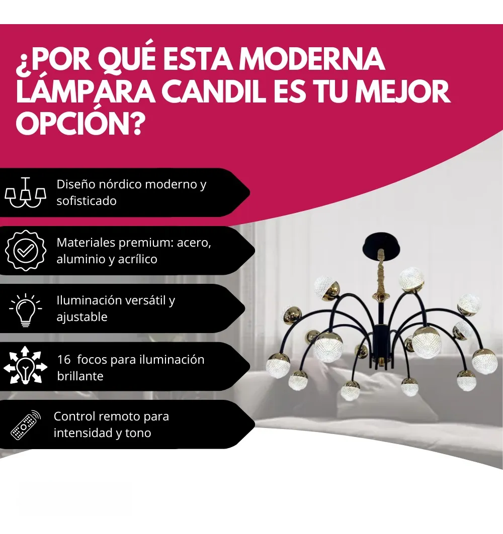 Lámpara Candil Lumiere Noir