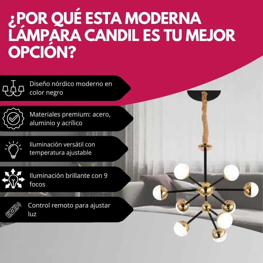 Lámpara Candil Midnight