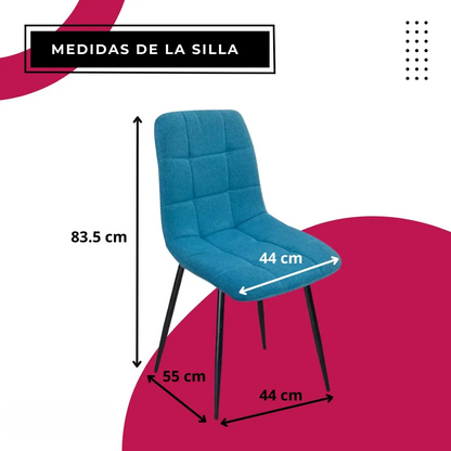 Set de 2 Sillas Comedor Moderno