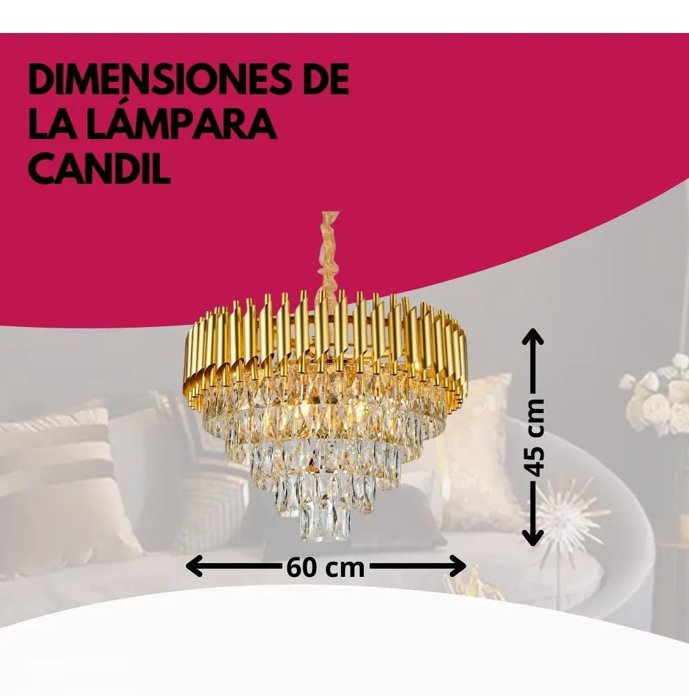 Lampara Candil Golden Venezia