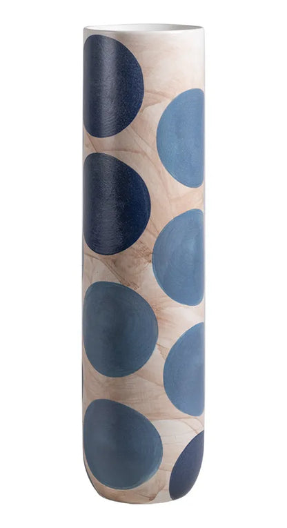 Jarrón Florero Lunares Azules