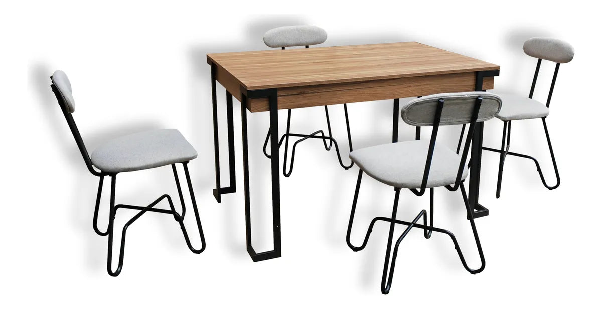 Juego De Comedor Con Mesa Y 4 Sillas