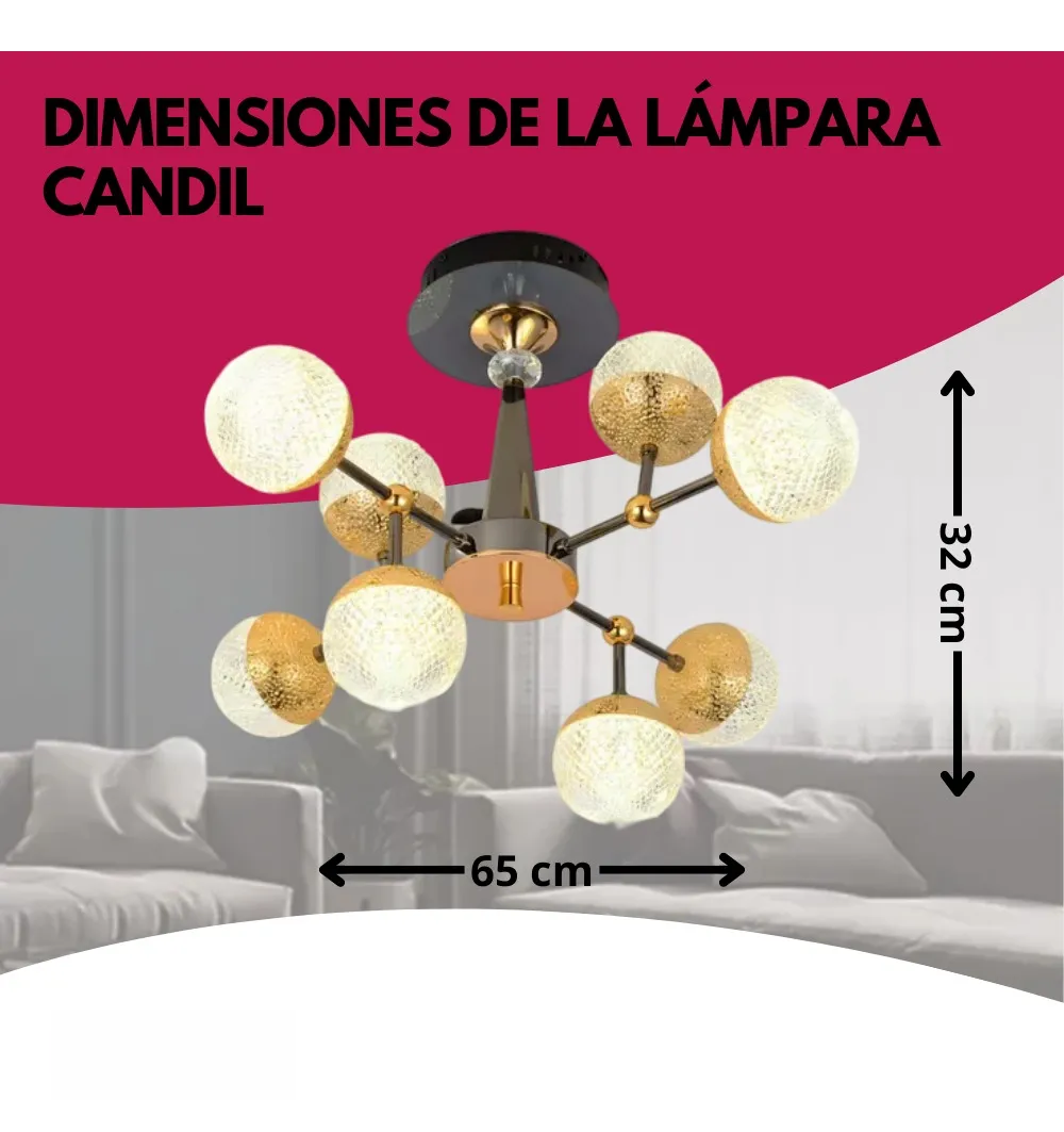 Lámpara Candil Doratta