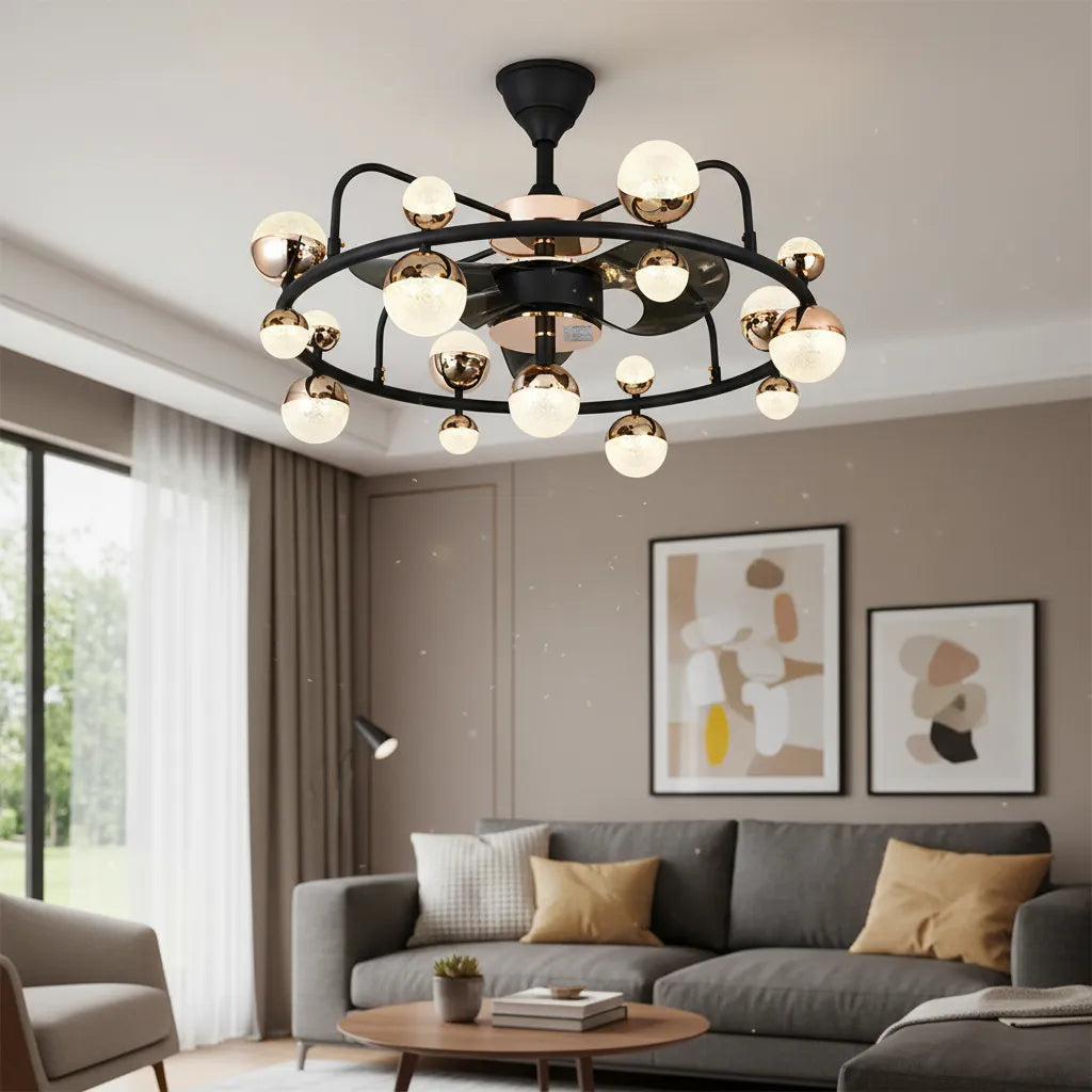 Ventilador Lampara Candil Bellagio